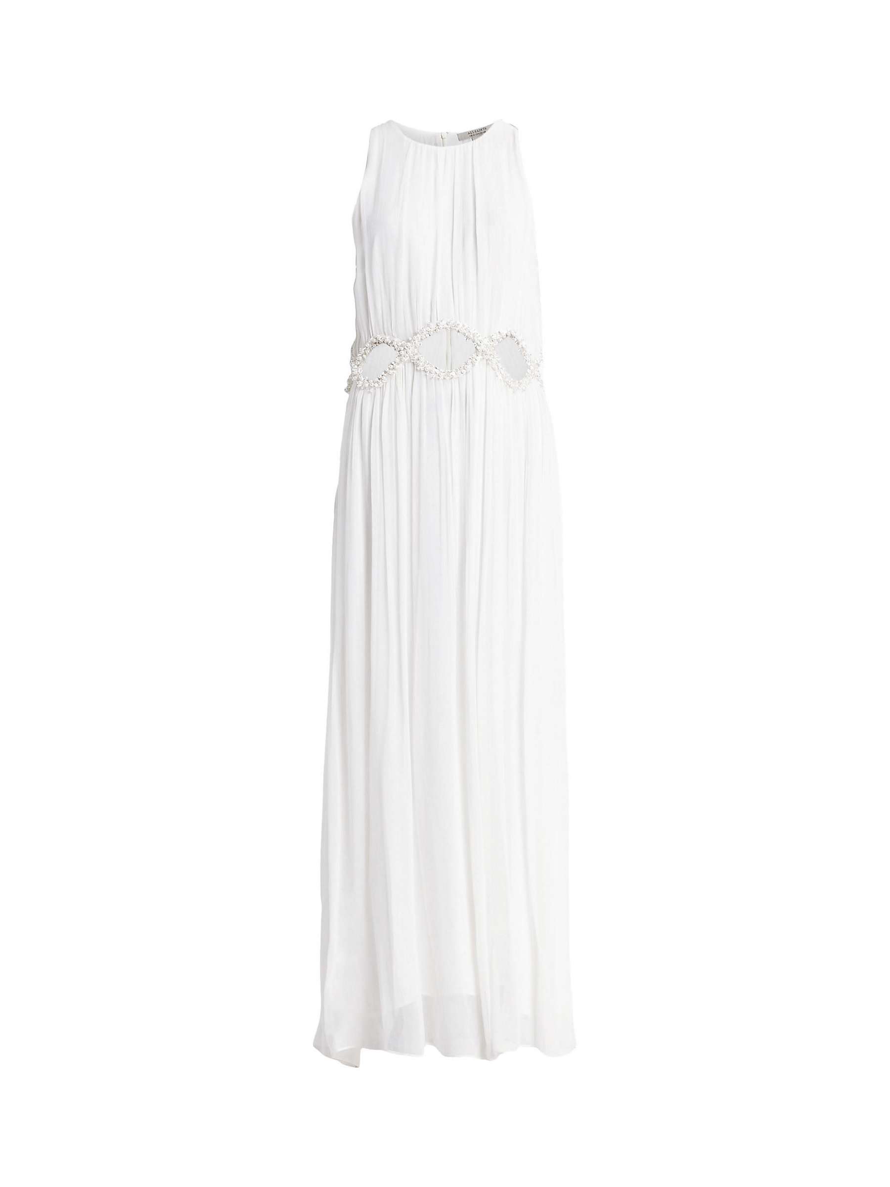 Buy AllSaints Mabel Embellished Maxi Dress, Off White Online at johnlewis.com