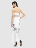 AllSaints Evangelia Iona Floral Maxi Silk Blend Dress, Off White