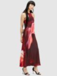AllSaints Betina Arches Racerback Maxi Dress, Canyon Purple/Multi