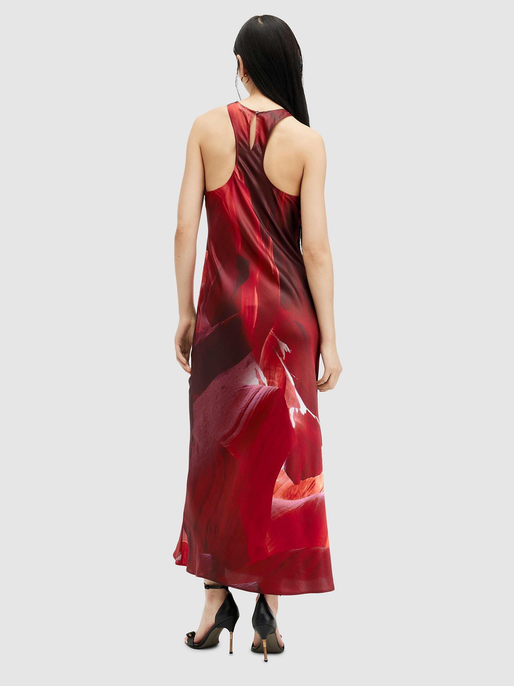 Buy AllSaints Betina Arches Racerback Maxi Dress, Canyon Purple/Multi Online at johnlewis.com