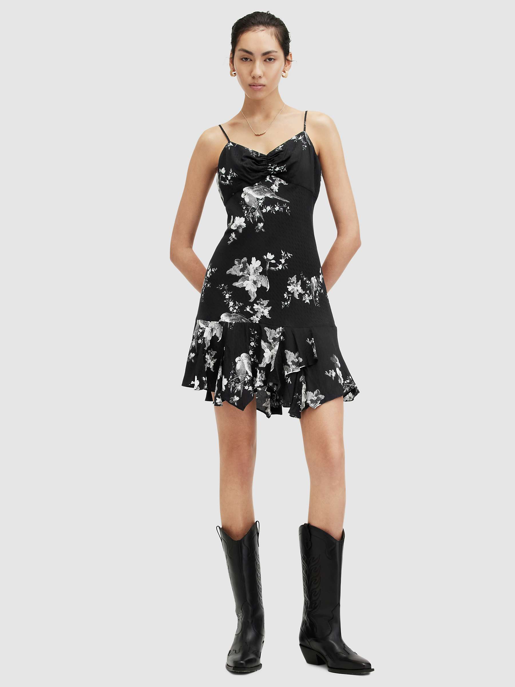 Buy AllSaints Erica Iona Dress, Black Online at johnlewis.com