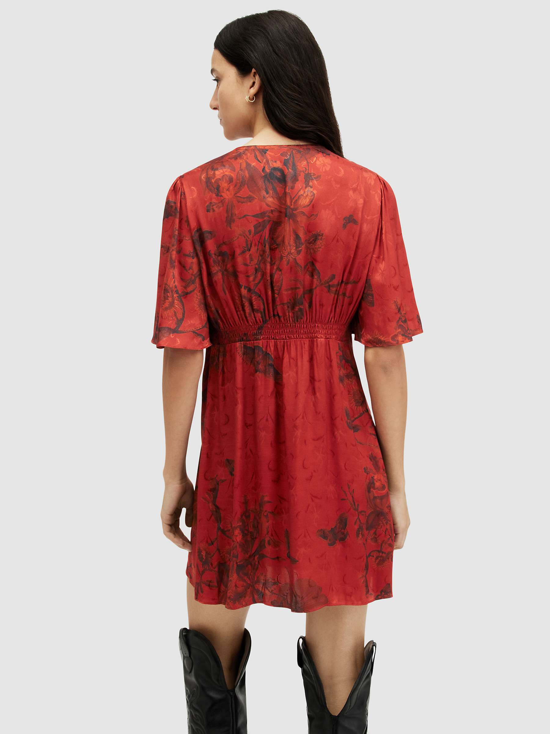 Buy AllSaints Tian Sanibel Mini Dress, Rust Red Online at johnlewis.com
