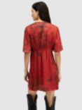 AllSaints Tian Sanibel Mini Dress, Rust Red, Rust Red