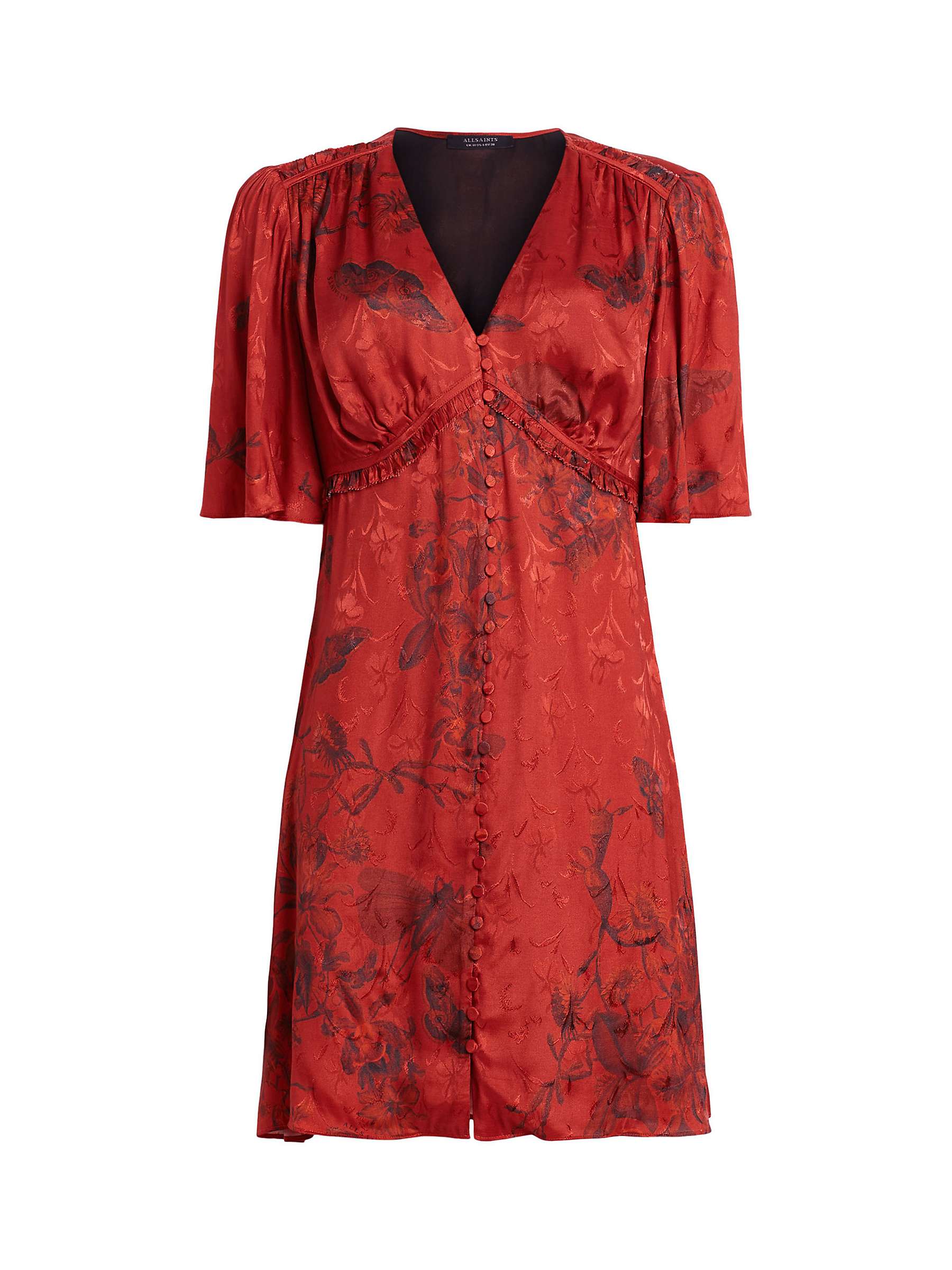 Buy AllSaints Tian Sanibel Mini Dress, Rust Red Online at johnlewis.com