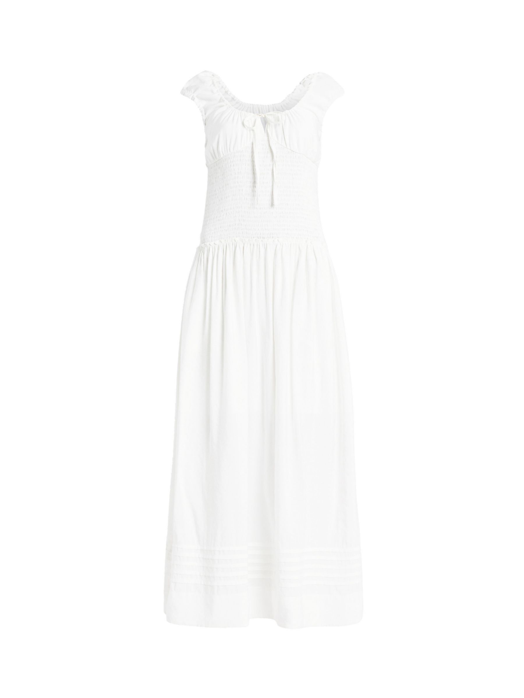 AllSaints Eliza Maxi Dress, Chalk White, 6