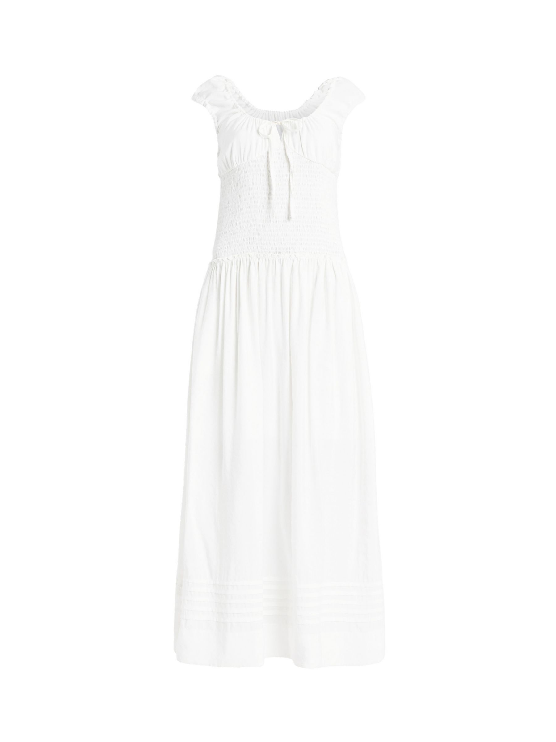 AllSaints Eliza Maxi Dress, Chalk White at John Lewis & Partners