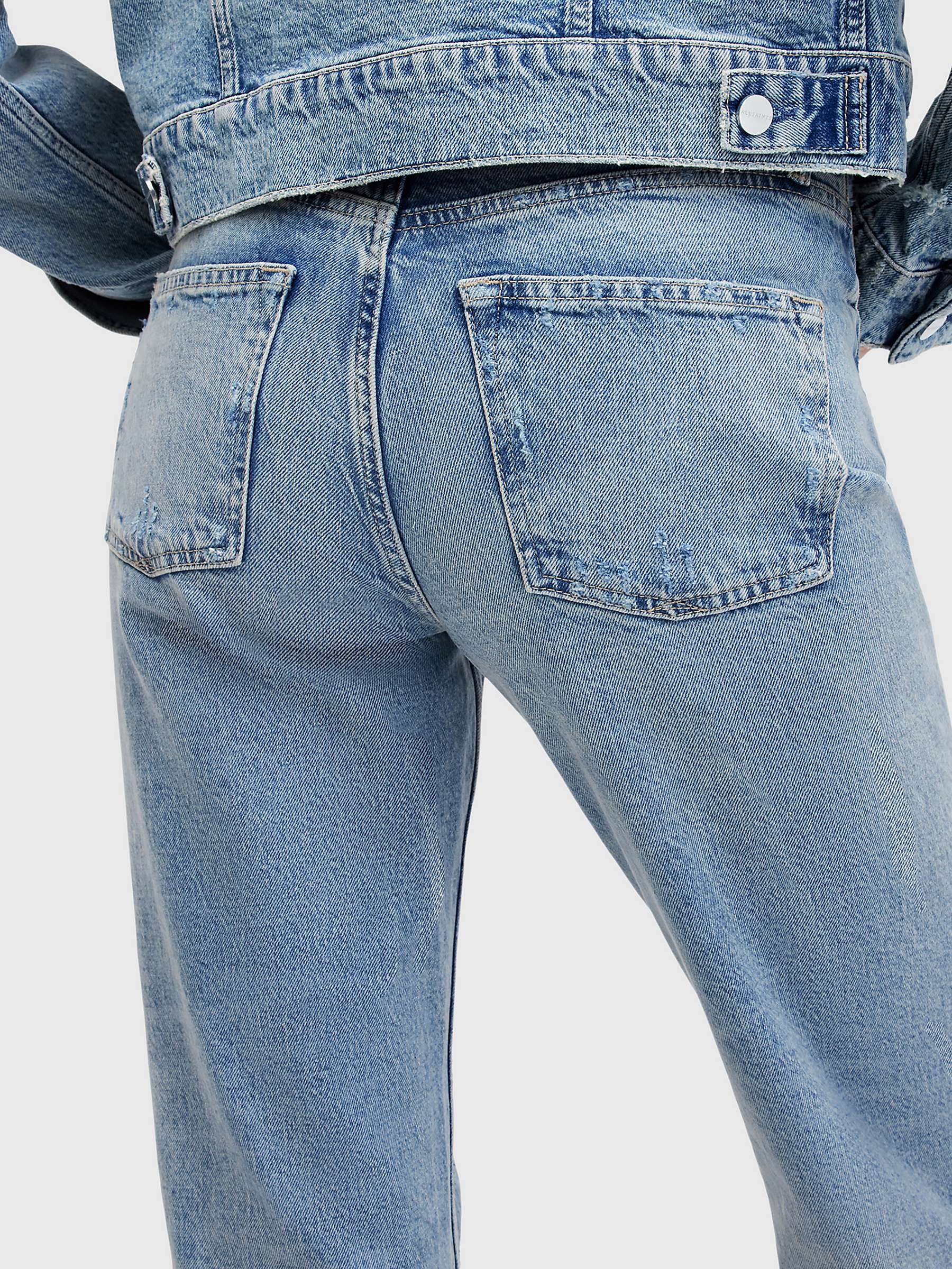 Buy AllSaints Ida Mid Rise Straight Leg Jeans, Vintage Indigo Online at johnlewis.com