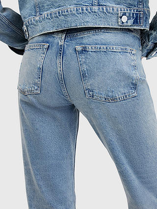 AllSaints Ida Mid Rise Straight Leg Jeans, Vintage Indigo