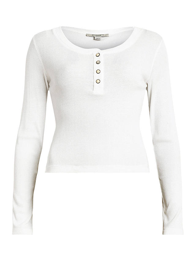 AllSaints Benny Long Sleeve T-Shirt, Chalk White
