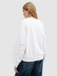 AllSaints Agata Pointelle Sleeve Sweatshirt, White
