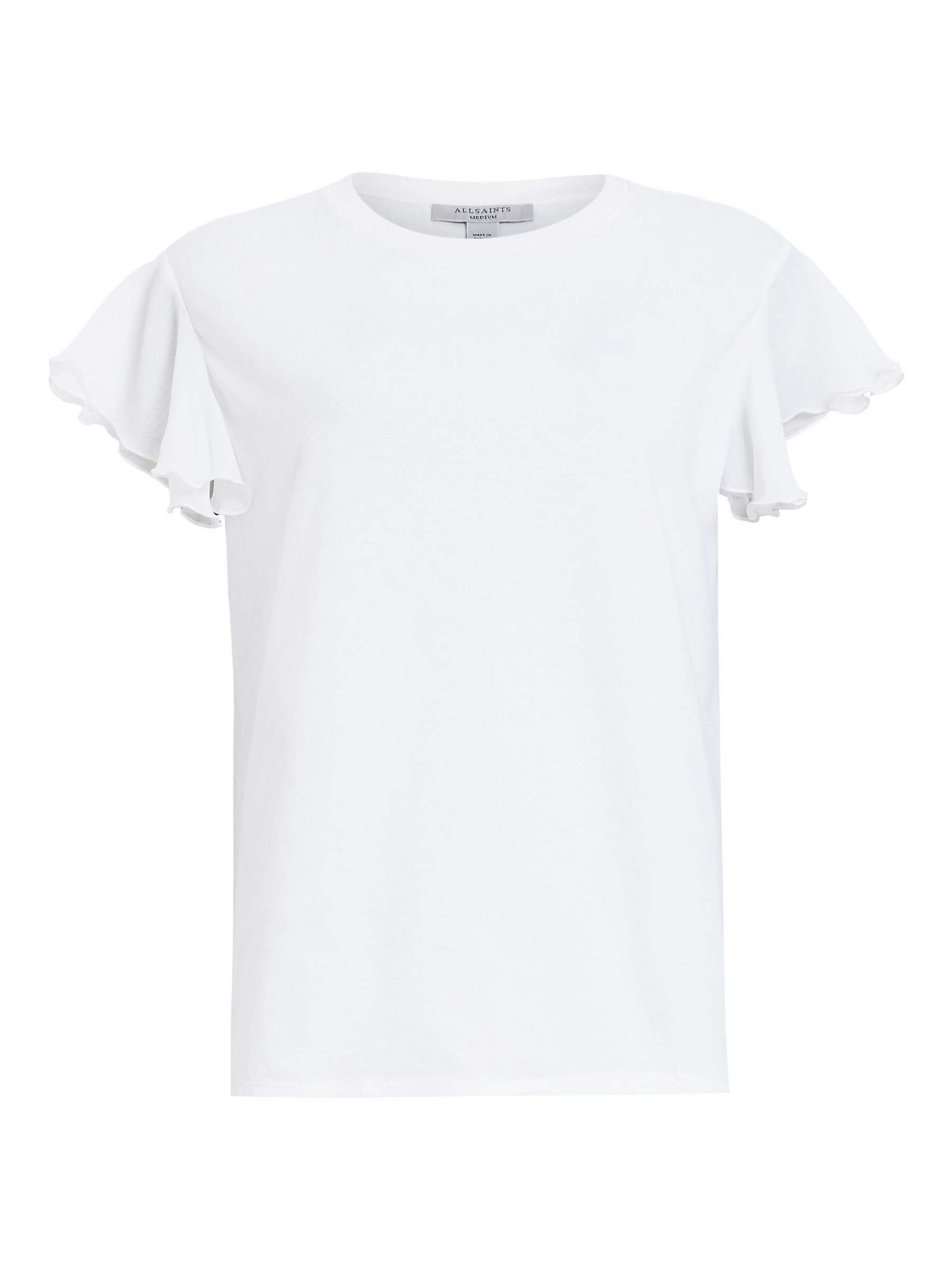 Buy AllSaints Isabel Frill Sleeve T-Shirt Online at johnlewis.com