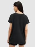 AllSaints Imogen Boy Tassel Front T-Shirt, Black