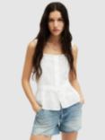 AllSaints Catalina Embroidered Top, Off White, Off White