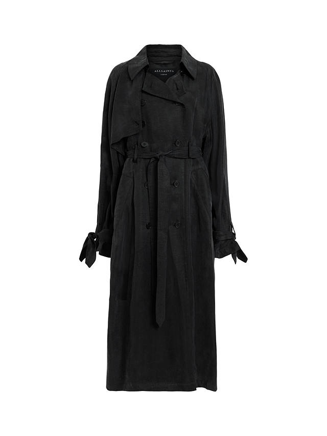 AllSaints Kikki Oversized Trench Coat, Black