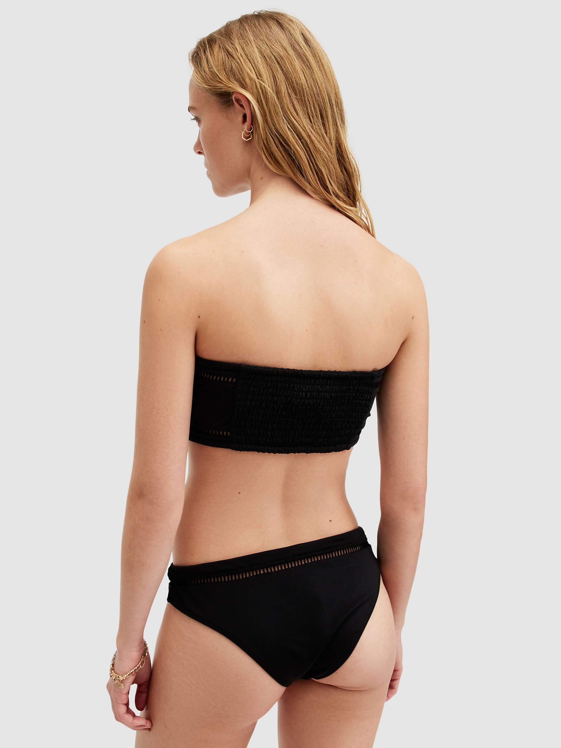 Buy AllSaints Gorah Bandeau Bikini Top, Black Online at johnlewis.com