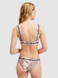 AllSaints Gorah Floral Plunge Bikini Top, Cascade Clay Pink/Multi