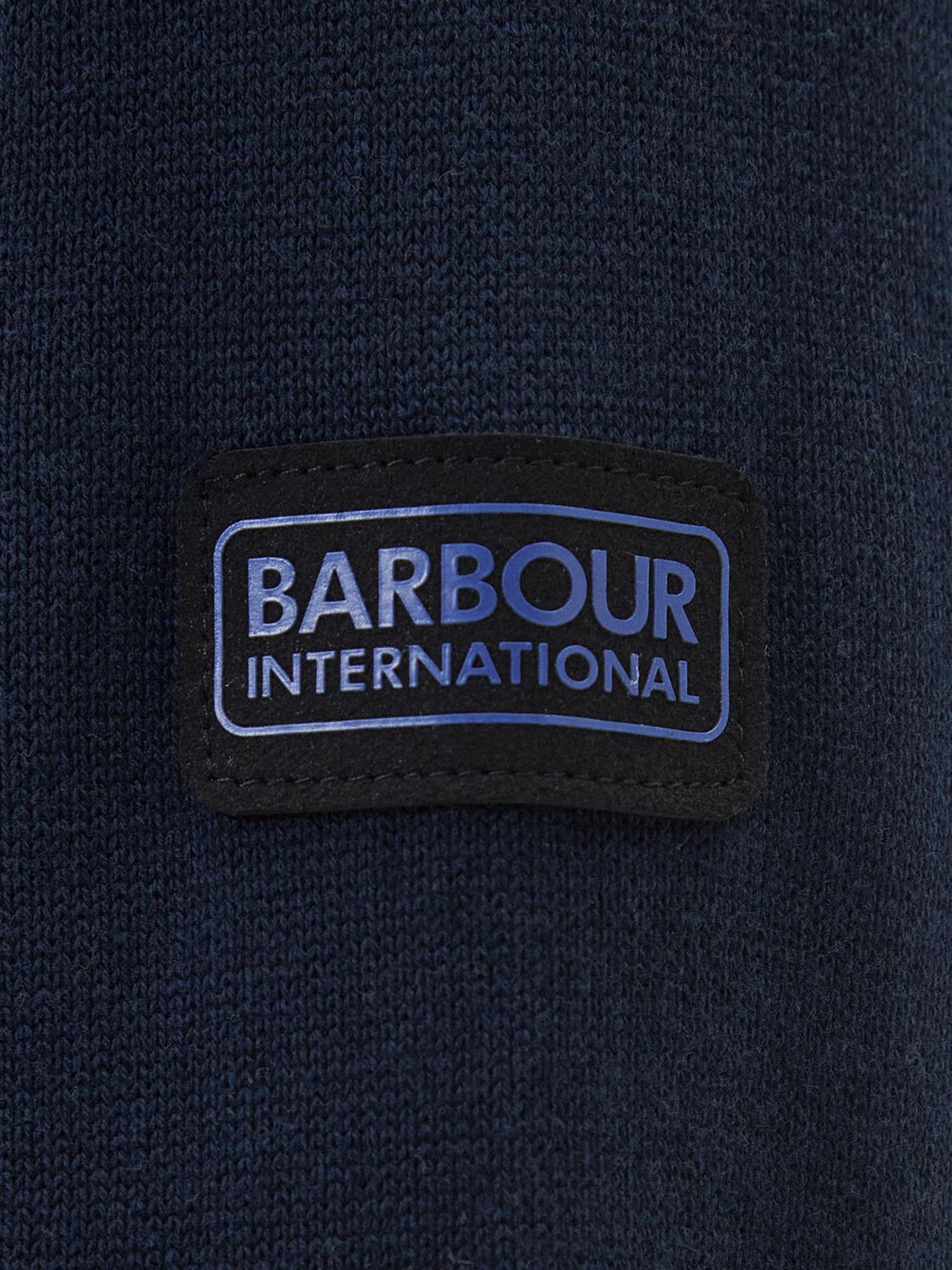 Barbour International Cotton Crew Neck Knit Jumper, Black, S