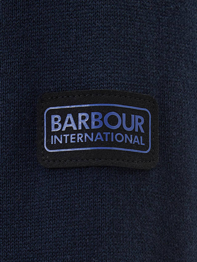 Barbour International Cotton Crew Neck Knit Jumper, Black