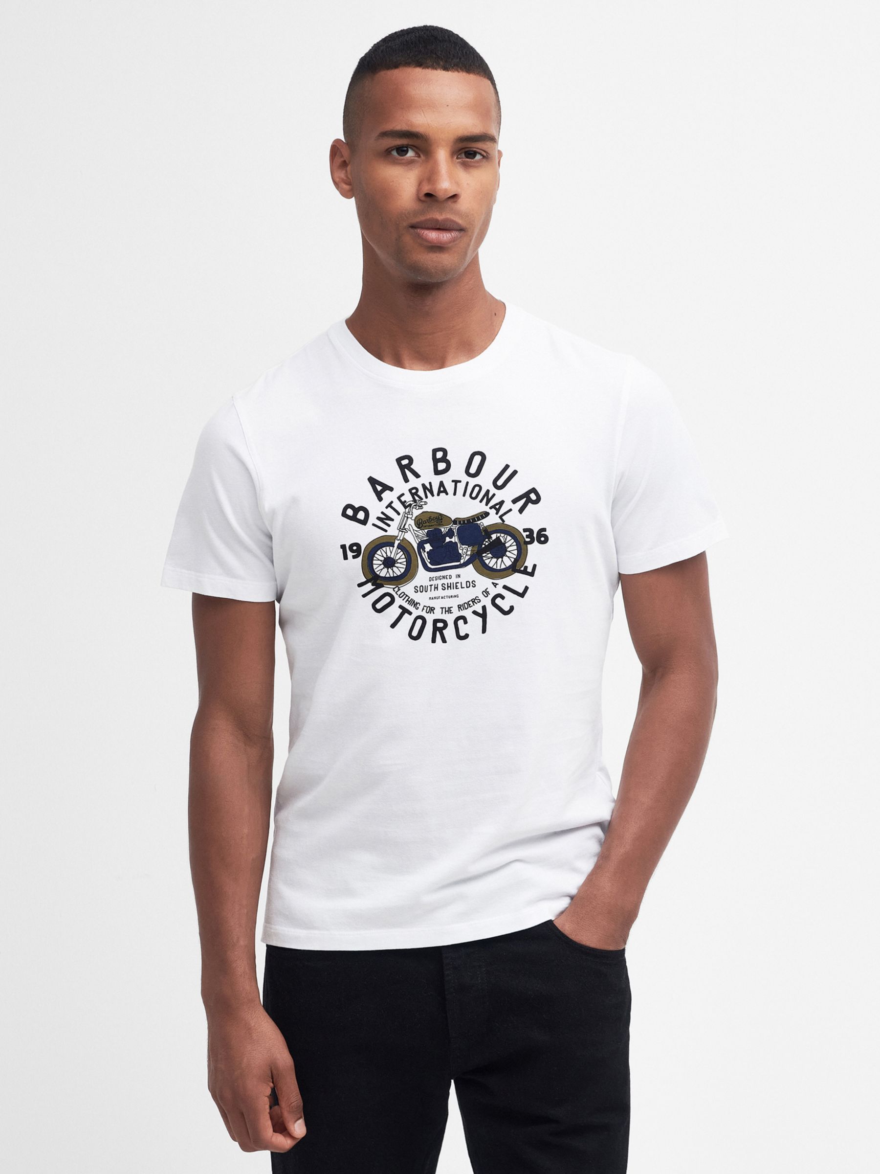 Barbour International Spirit T-Shirt, Whisper White, S