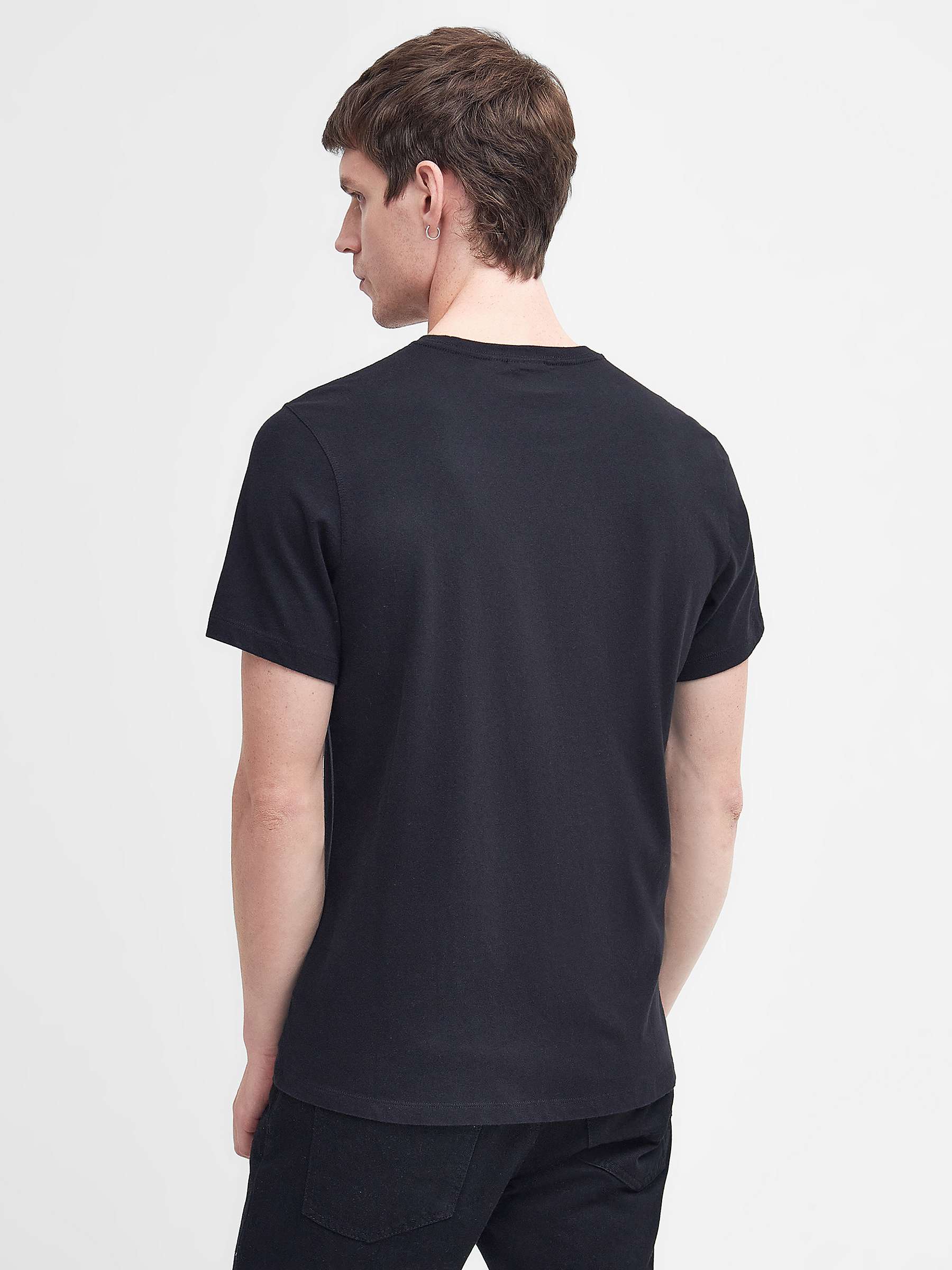 Buy Barbour International Cotton Chisel Crew Neck T-Shirt, Black Online at johnlewis.com