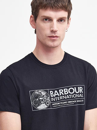Barbour International Cotton Chisel Crew Neck T-Shirt, Black
