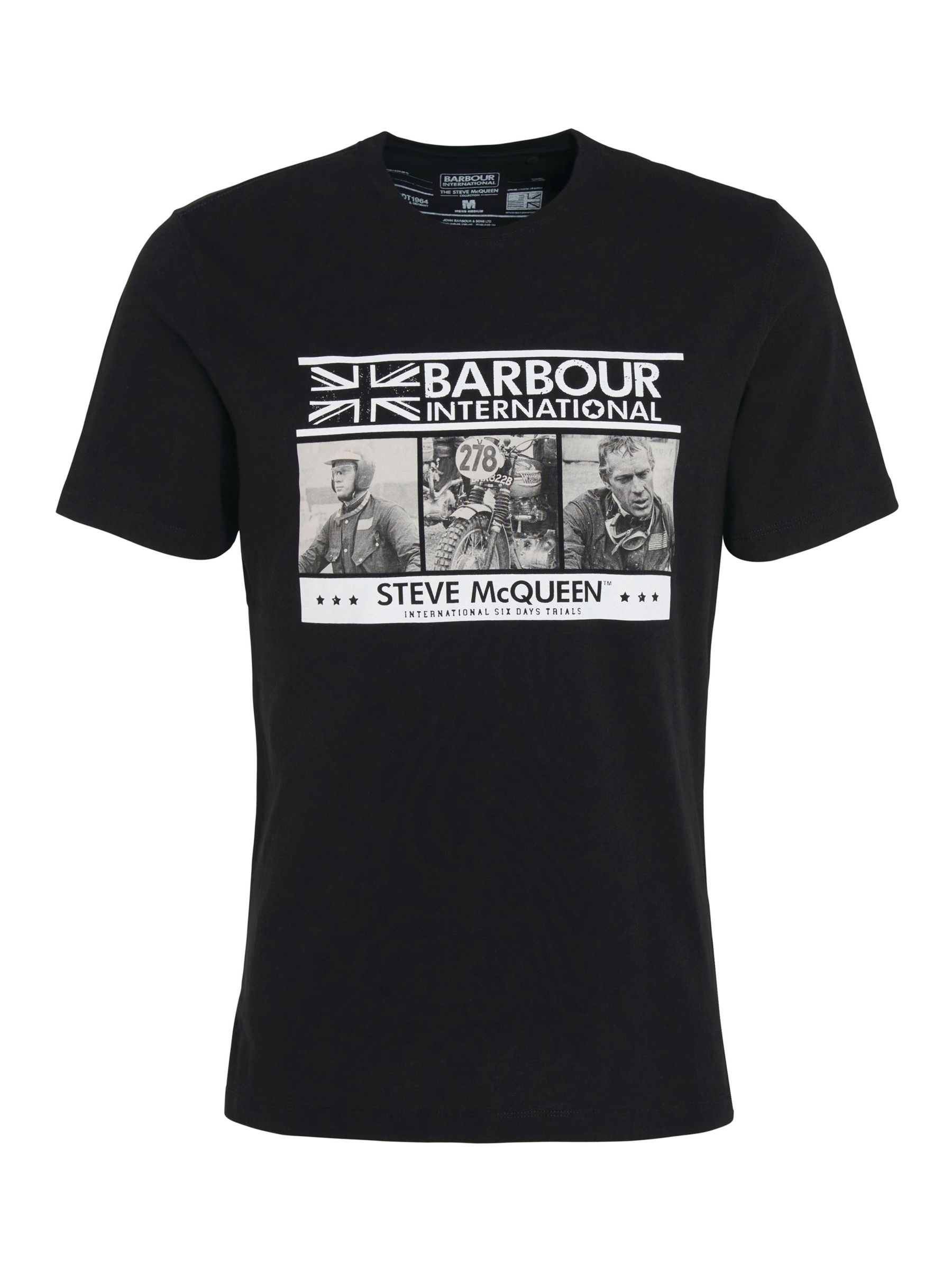 Barbour International Charge Steve McQueen T-Shirt, Black, S