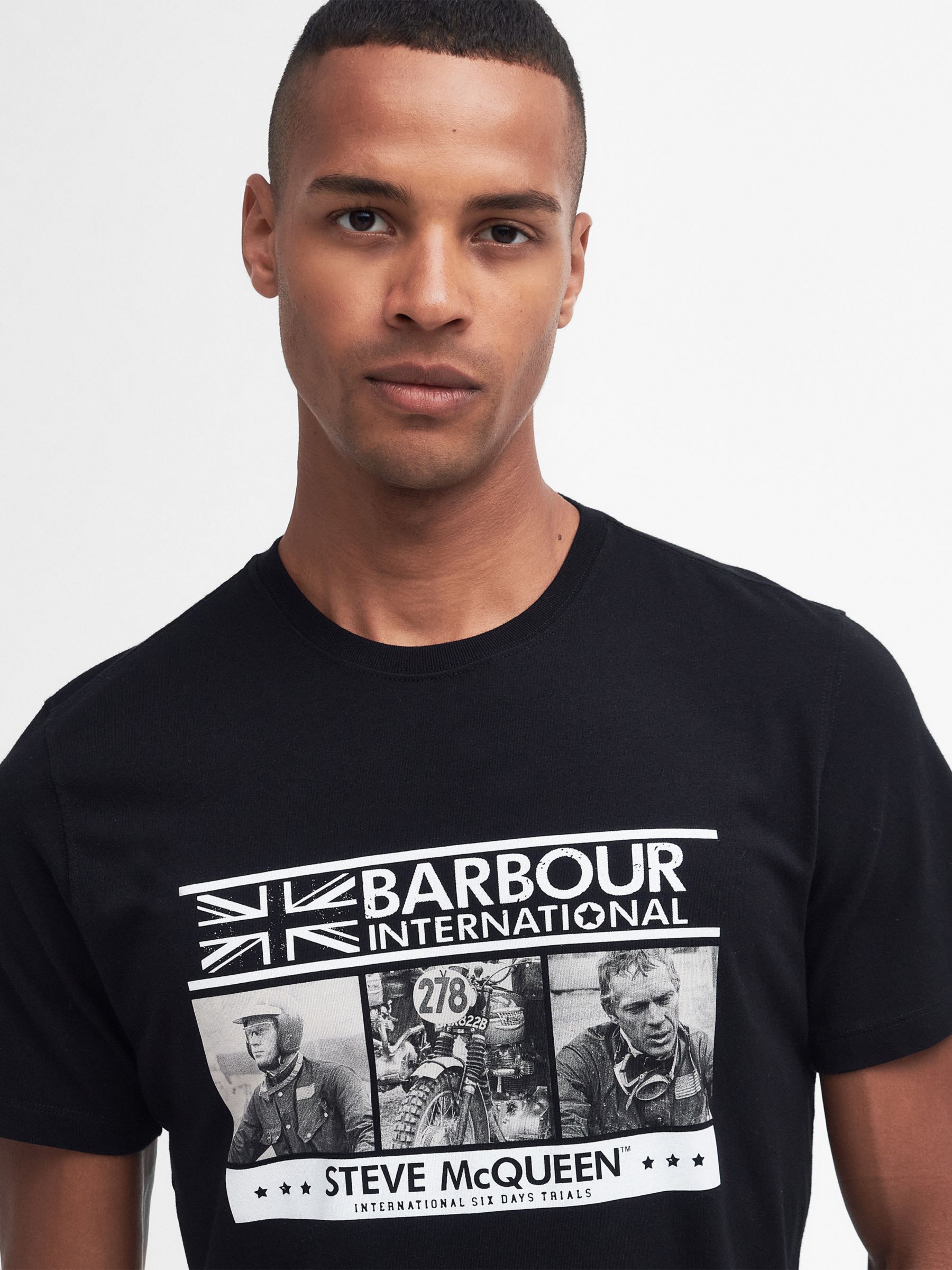 Barbour International Charge Steve McQueen T-Shirt, Black, S