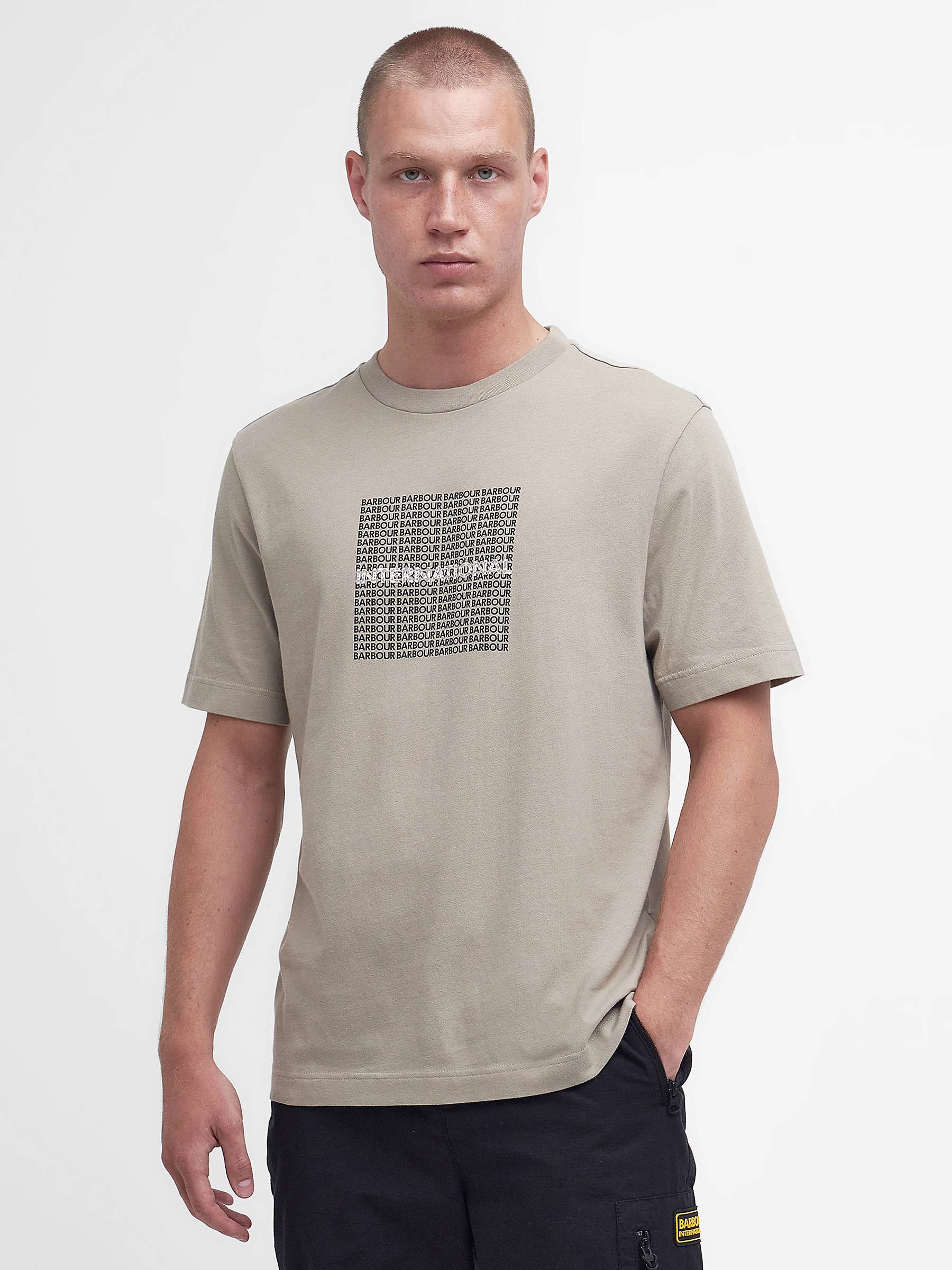 Buy Barbour International Echo T-Shirt, Grey/Multi Online at johnlewis.com
