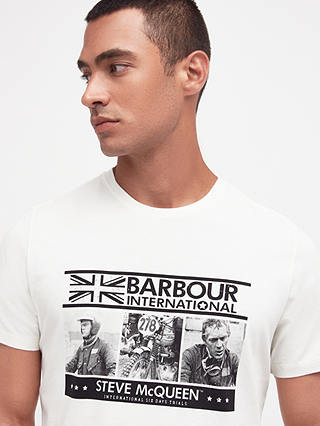 Barbour International Charge Steve McQueen T-Shirt, Whisper White