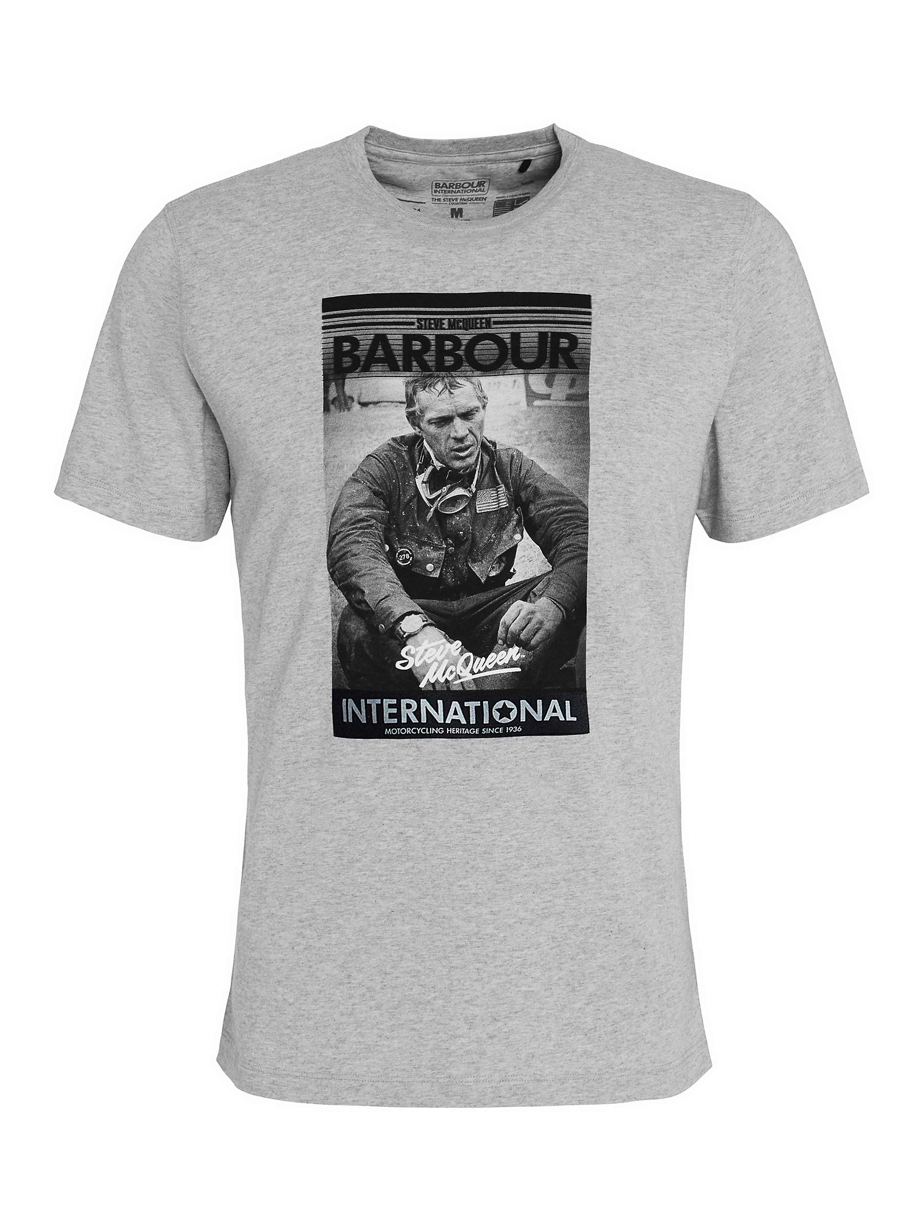 Buy Barbour International Mount T-Shirt, Grey Marl Online at johnlewis.com