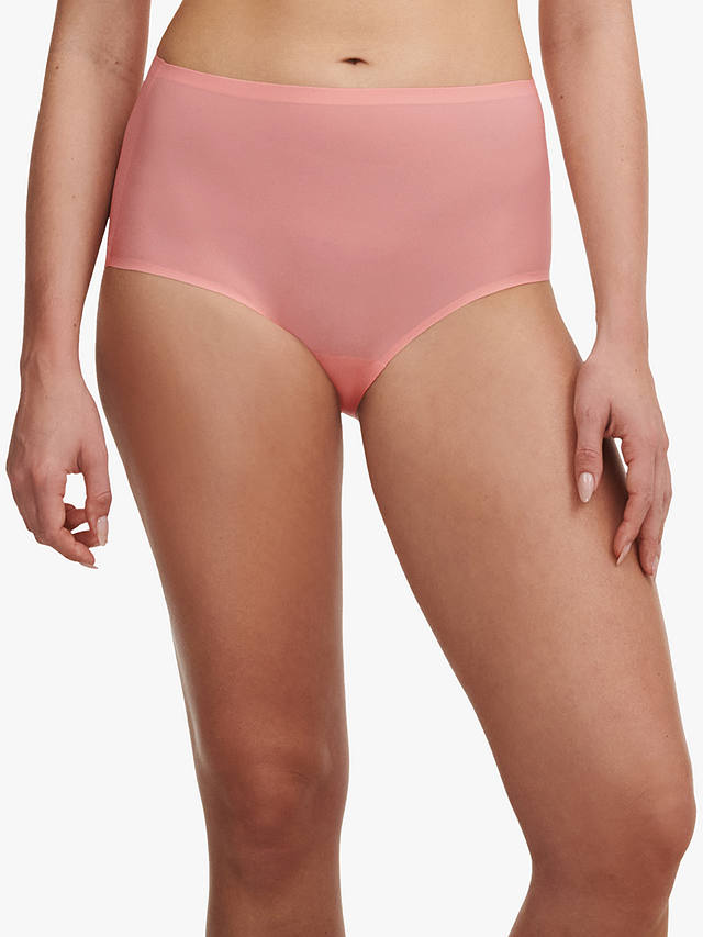 Chantelle Soft Stretch High Waisted Knickers, Candlelight Peach