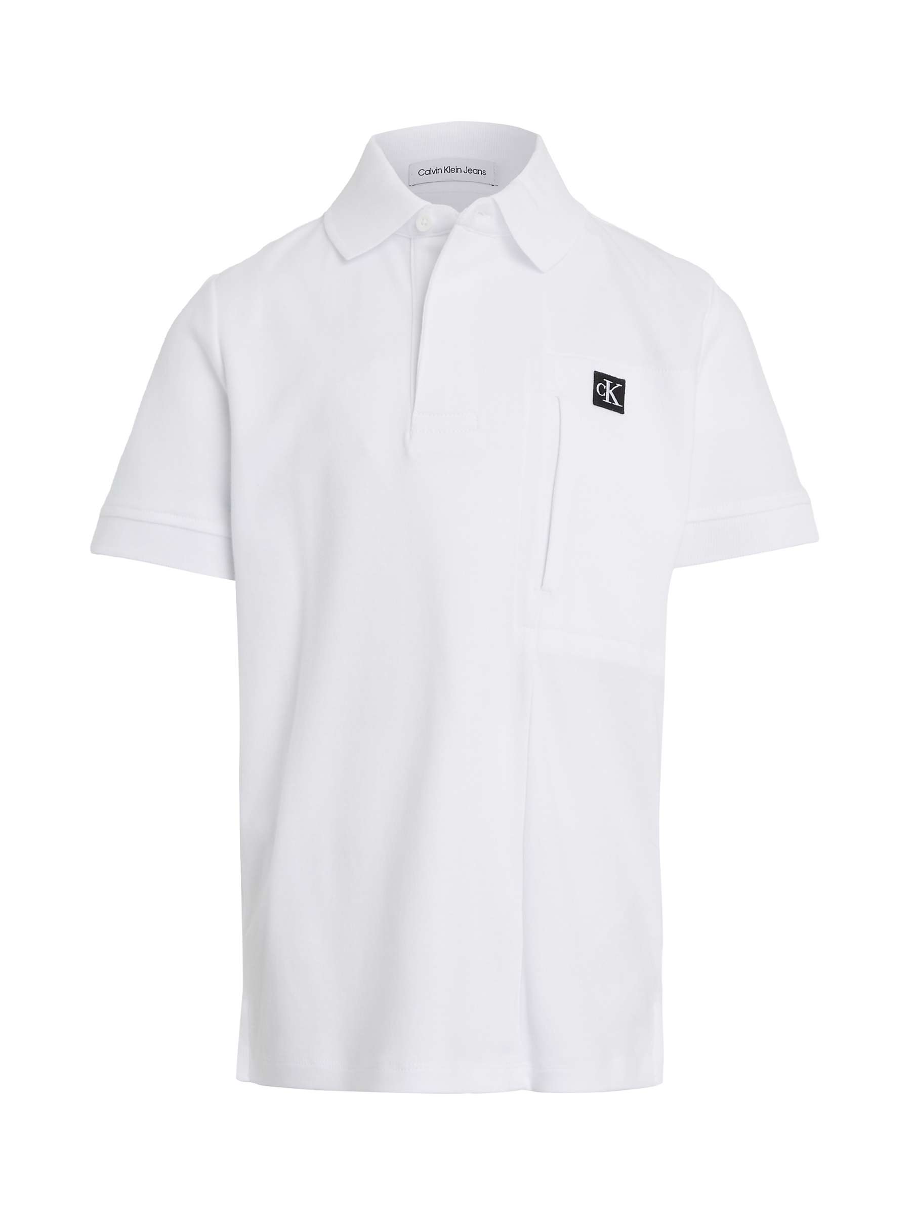 Buy Calvin Klein Kids' Cotton Polo Shirt, Bright White Online at johnlewis.com