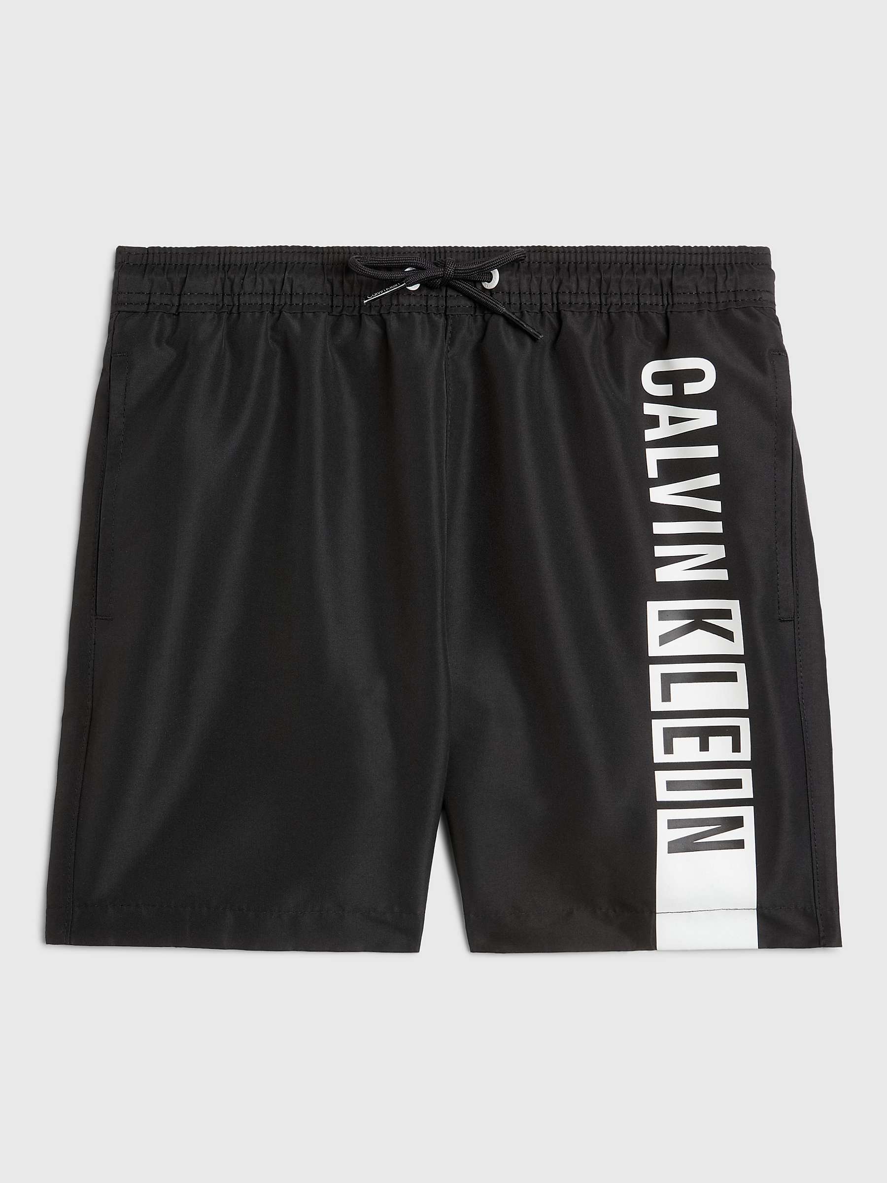 Buy Calvin Klein Kids' Logo Swim Shorts, Pvh Black Online at johnlewis.com