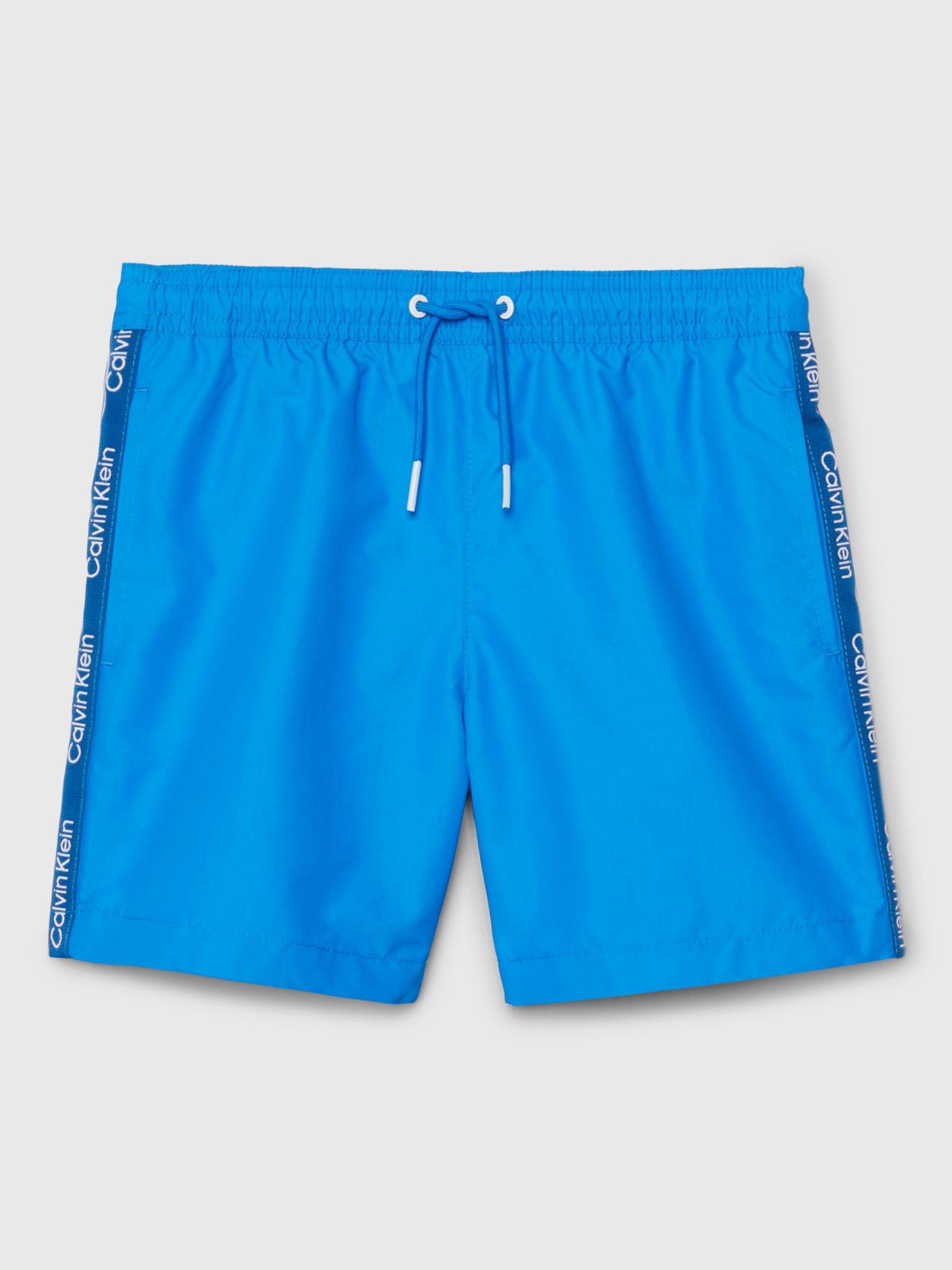 Calvin Klein Kids' Logo Swim Shorts, Ocean Hue, 10-12 years