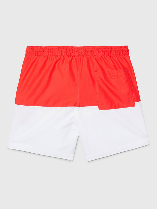 Calvin Klein Kids' Logo Colour Block Swim Shorts, Hot Heat