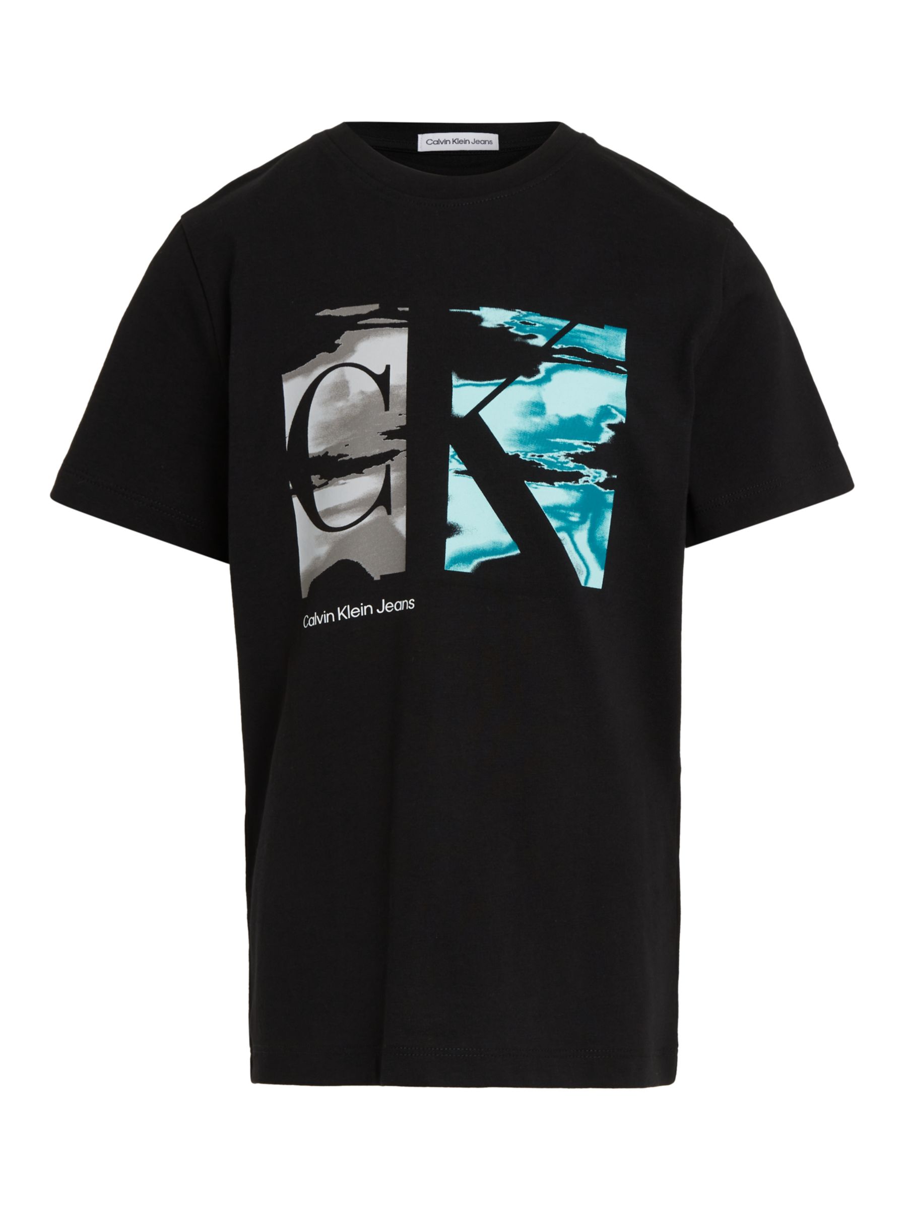 Buy Calvin Klein Kids' Serenity Logo T-Shirt, Ck Black Online at johnlewis.com