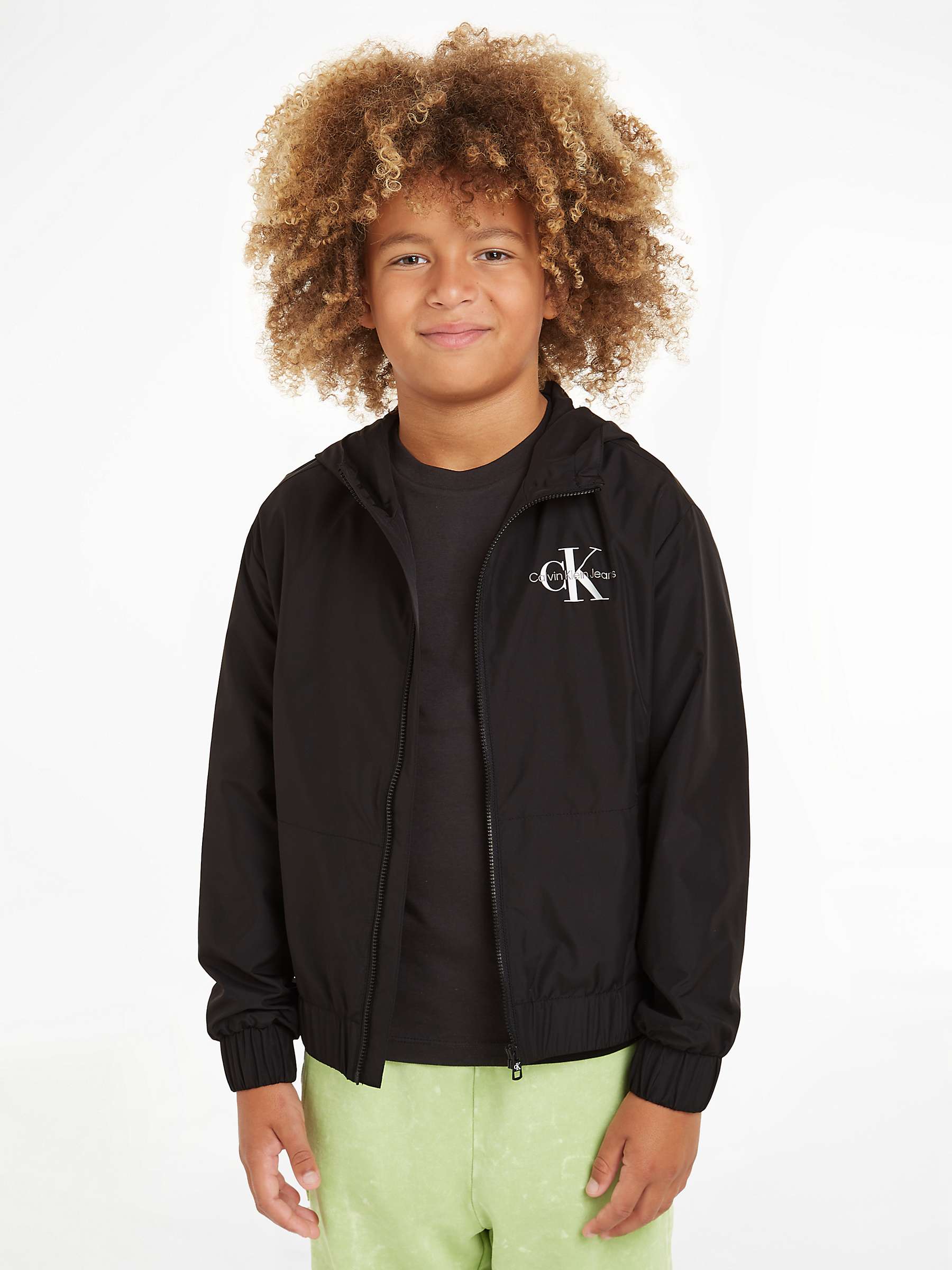 Buy Calvin Klein Kids' Windbreaker Jacket, Black Online at johnlewis.com