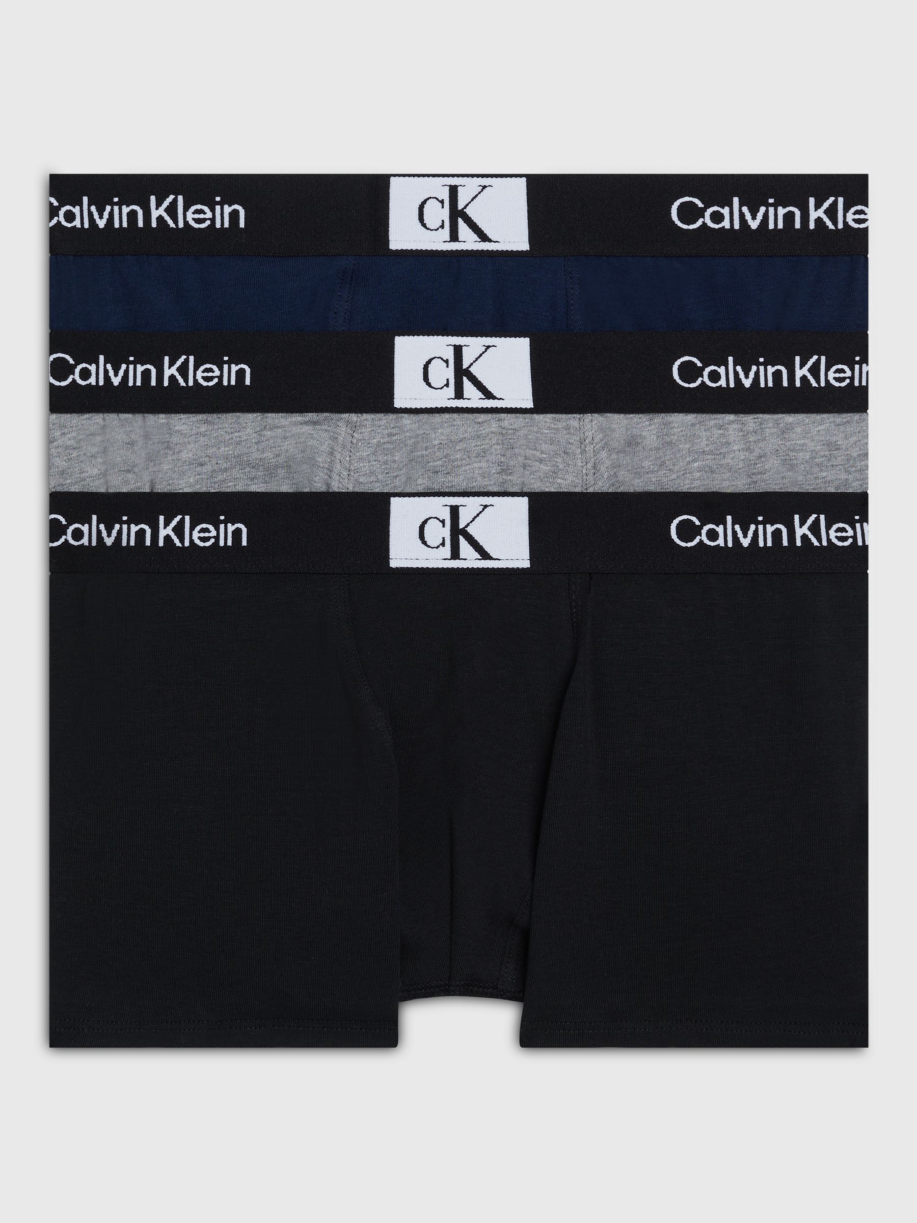 Calvin Klein Kids' Trunks, Pack of 3, Navy/Iris, 10-12Y