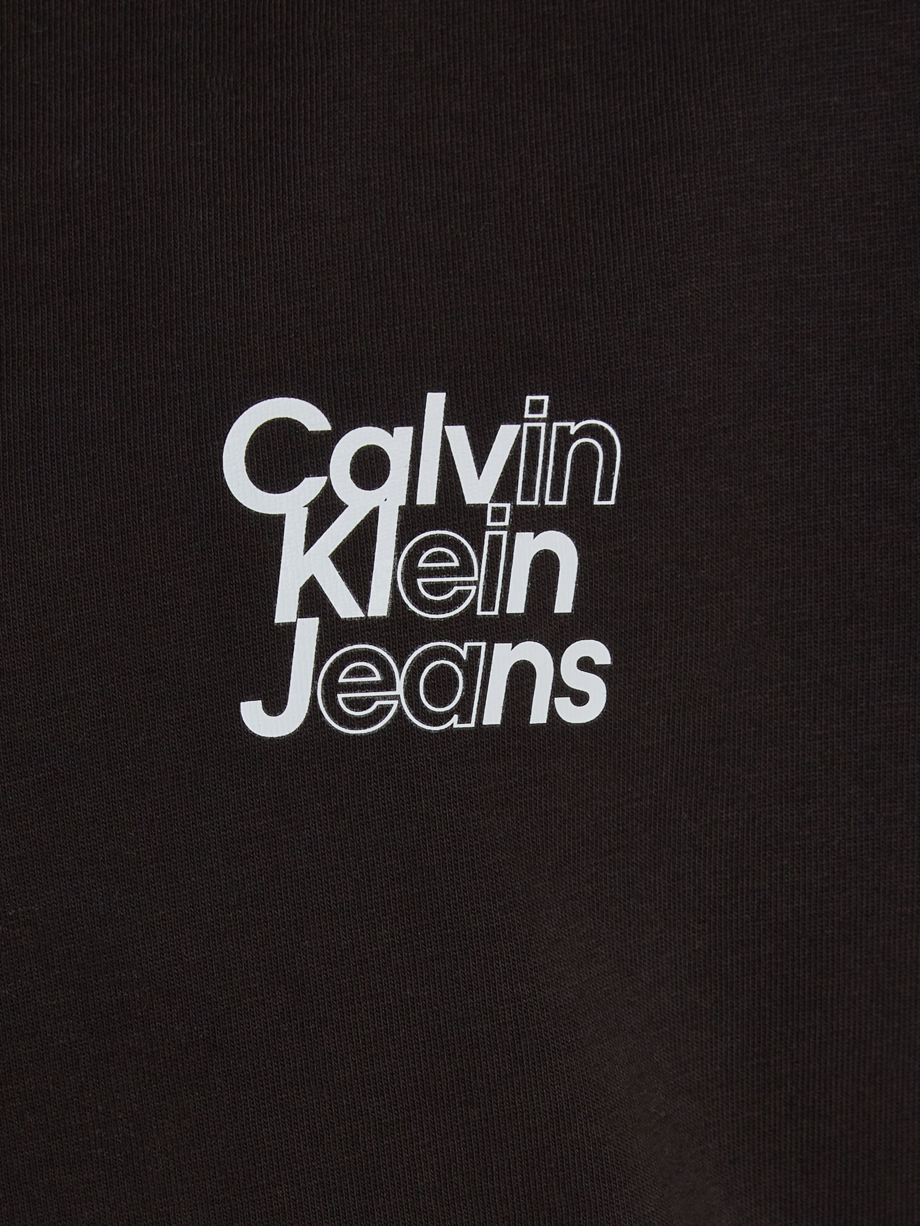 Buy Calvin Klein Kids' Logo Short Sleeve T-Shirt, Black Online at johnlewis.com