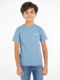 Calvin Klein Kids' Short Sleeve Logo T-Shirt, Dusk Blue, Dusk Blue