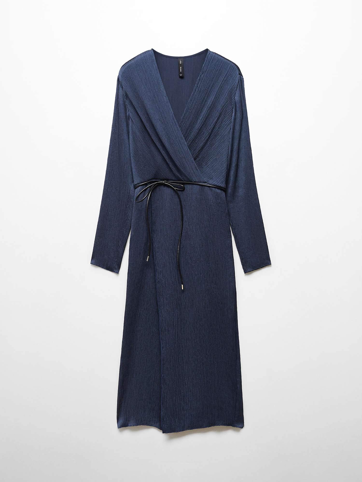 Buy Mango Marykate Belt Wrap Midi Dress, Dark Blue Online at johnlewis.com