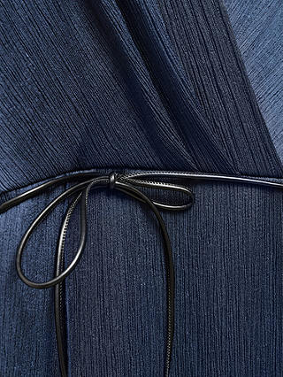 Mango Marykate Belt Wrap Midi Dress, Dark Blue