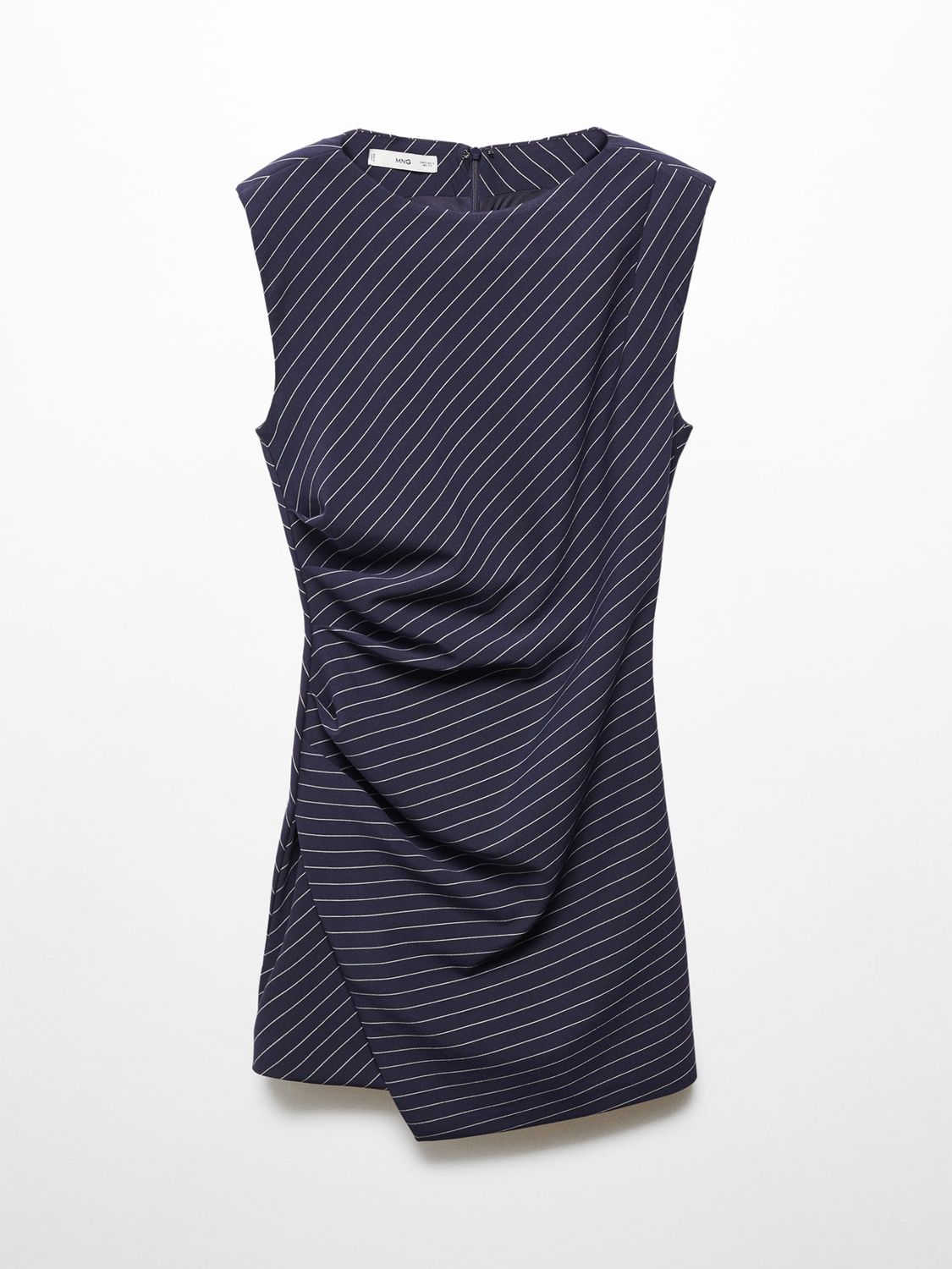 Buy Mango Pinstripe Mini Dress, Navy Online at johnlewis.com