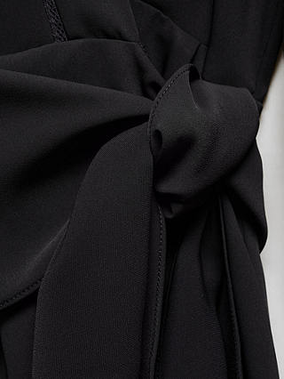 Mango Amelia Bow Wrap Mini Dress, Black