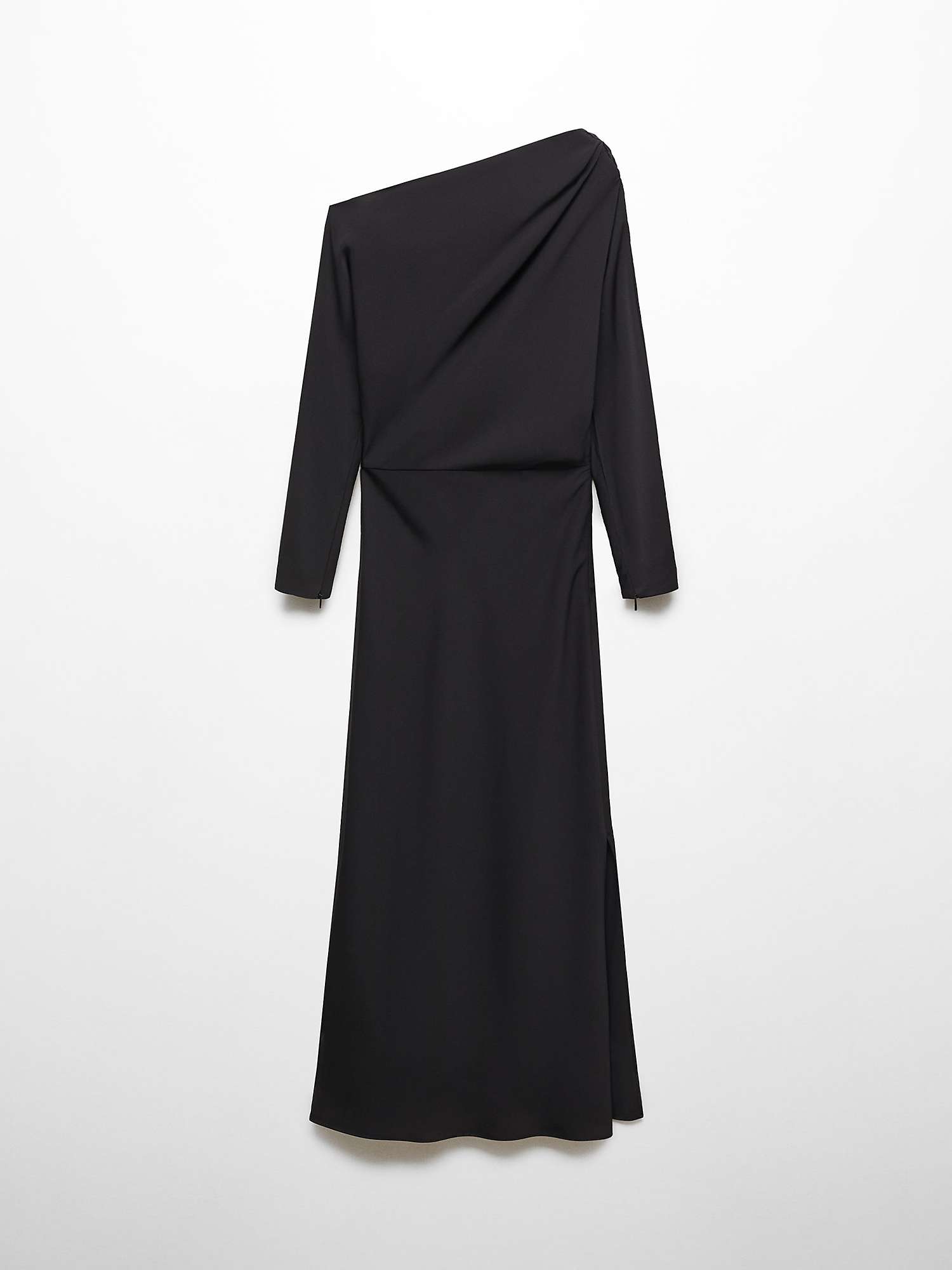 Buy Mango Cris Asymmetric Neck Maxi Dress, Black Online at johnlewis.com