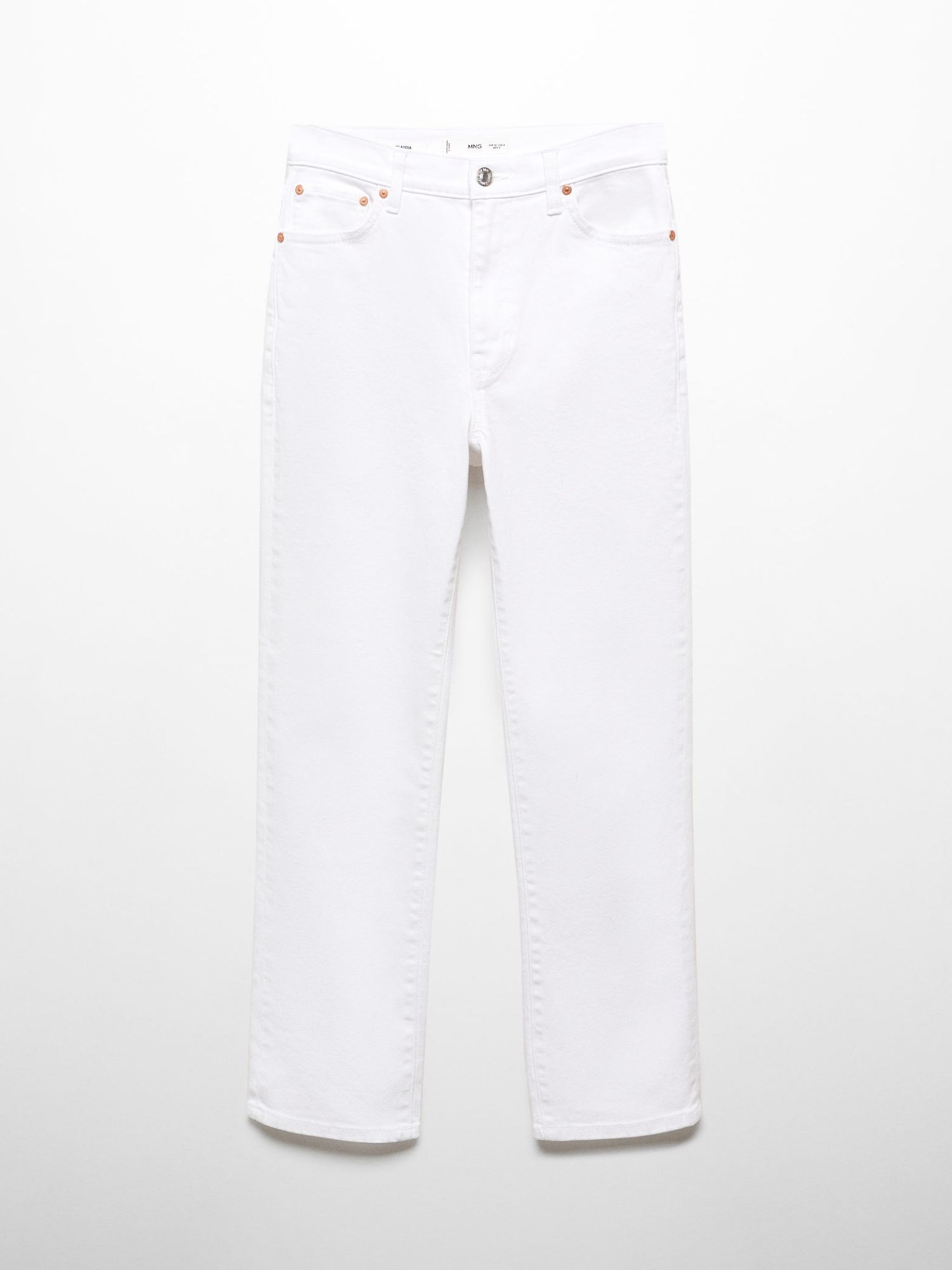 Mango Claudia Skinny Jeans, White, 10