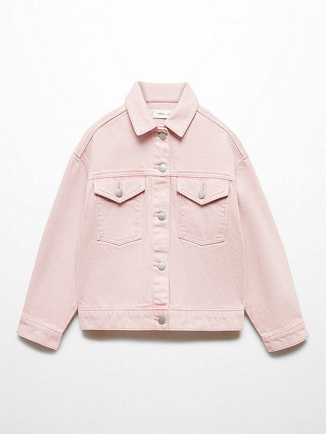 Mango Kids' Sabina Denim Jacket, Pink