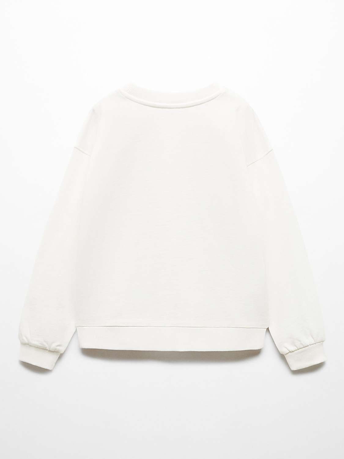 Buy Mango Kids' Topito Sequin Spot Sweatshirt, Natural White Online at johnlewis.com