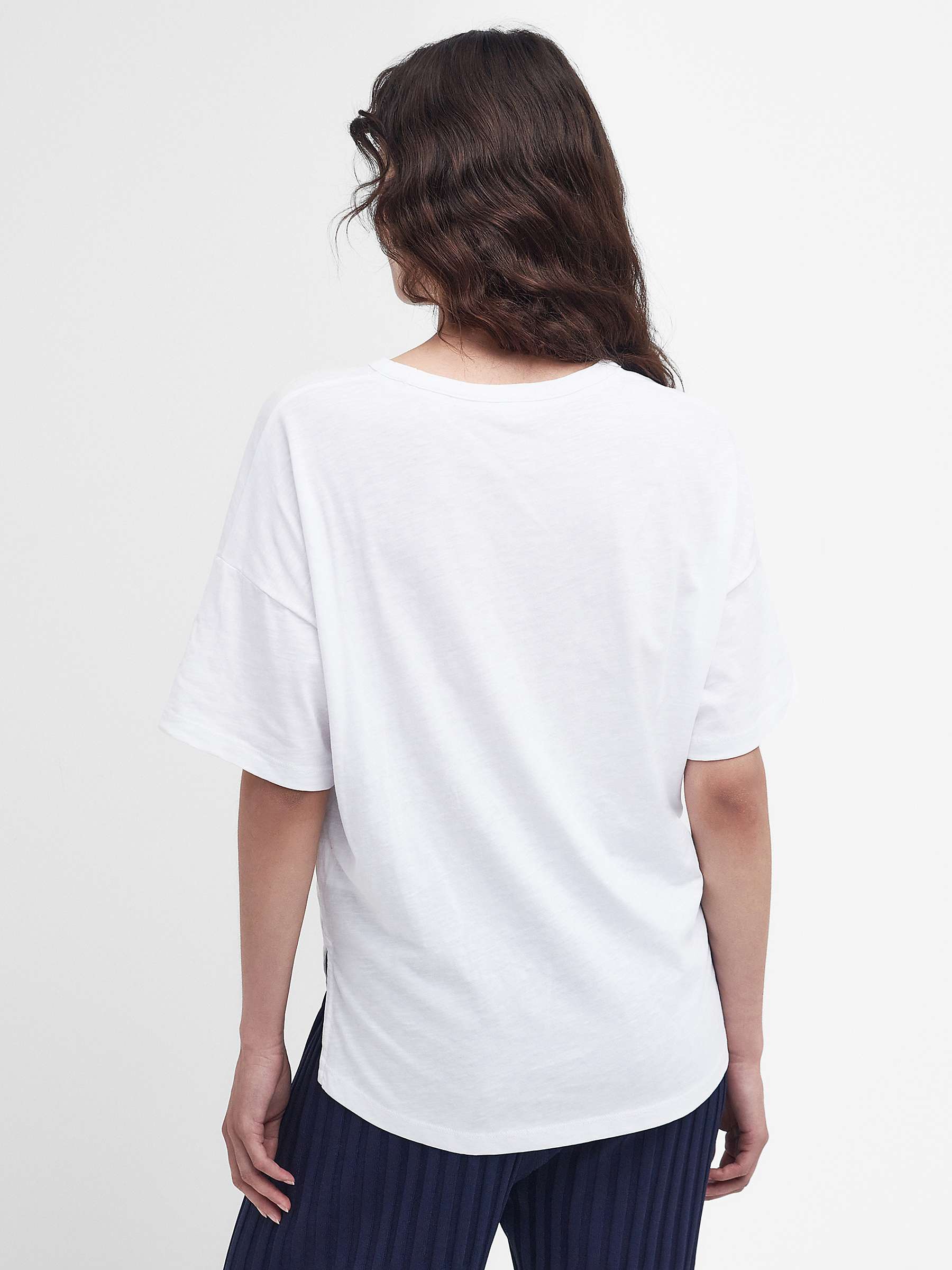 Buy Barbour Sandfield Cotton T-shirt, White Online at johnlewis.com