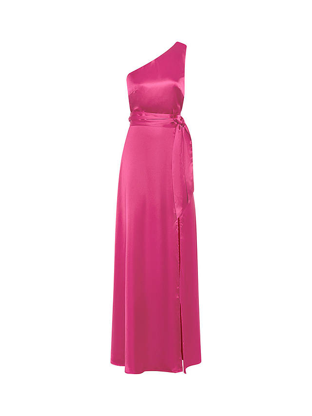 Rewritten Satin One Shoulder Bridesmaid Dress, Pink